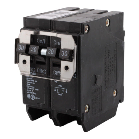 Eaton BQ, BQ230230, 30A/30A, 2P/2P, 120/240V, Quadplex, Circuit Breaker - Image 3