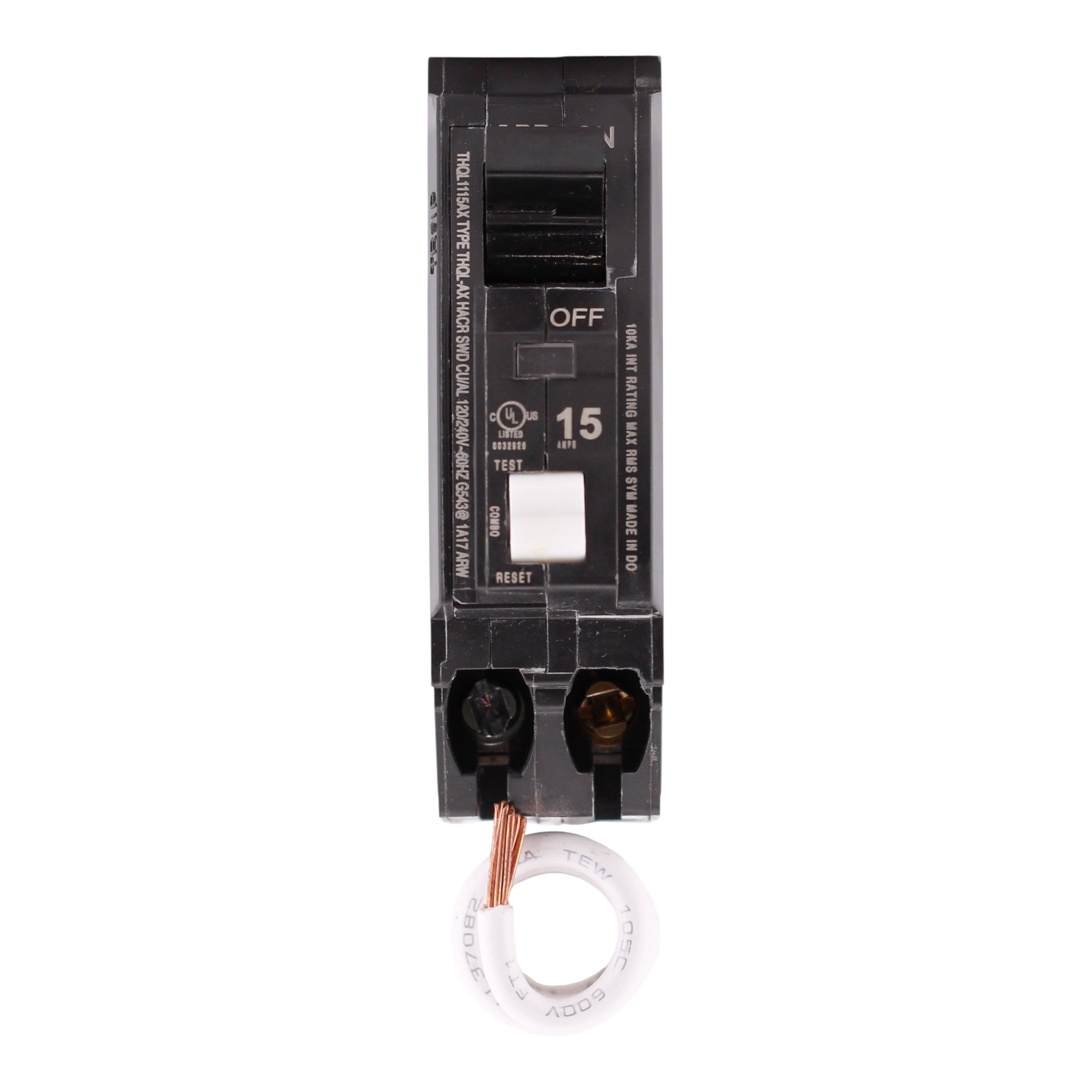 GE Q-Line, THQL1115AX, 15A, 1P, 120/240V, AFCI, Pigtail Neutral, Circuit Breaker - Image 4