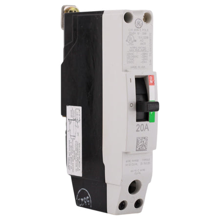 GE TEY, TEYL1020B, 20A, 1P, 480/277V, 65kAIC, Bolt-On, Lighting Panel Circuit Breaker