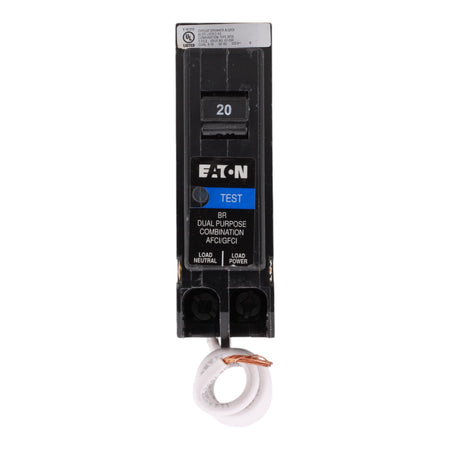 Eaton BR BRHAFGF120 20A 1P 120V AFCI/GFCI Pigtail Neutral Circuit Breaker - Image 2