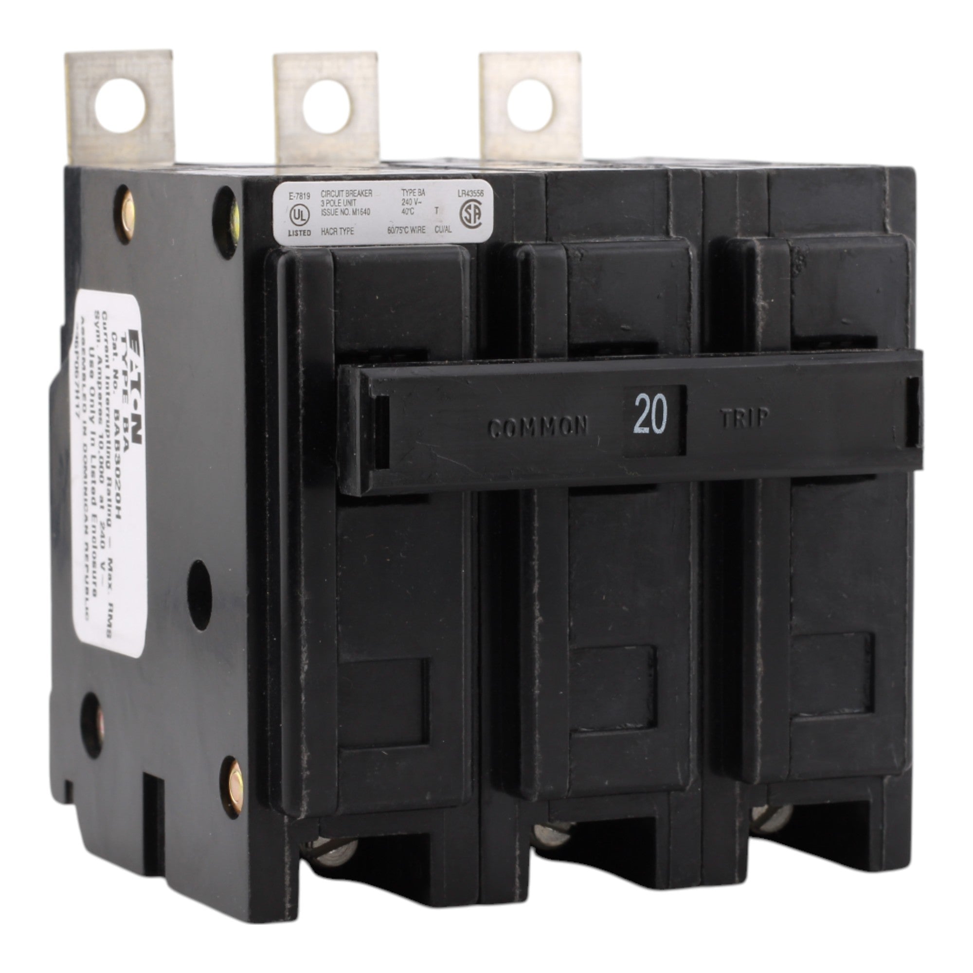 Eaton BAB3020H 20A 3P 240V Thermal-Magnetic Circuit Breaker