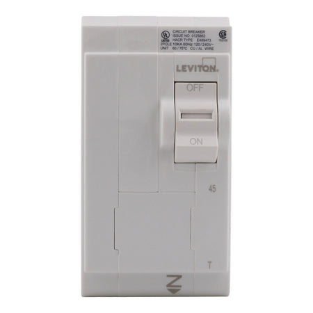 Leviton LB245-T 45A 2P 120/240V Standard Plug-On Neutral Circuit Breaker - Image 3