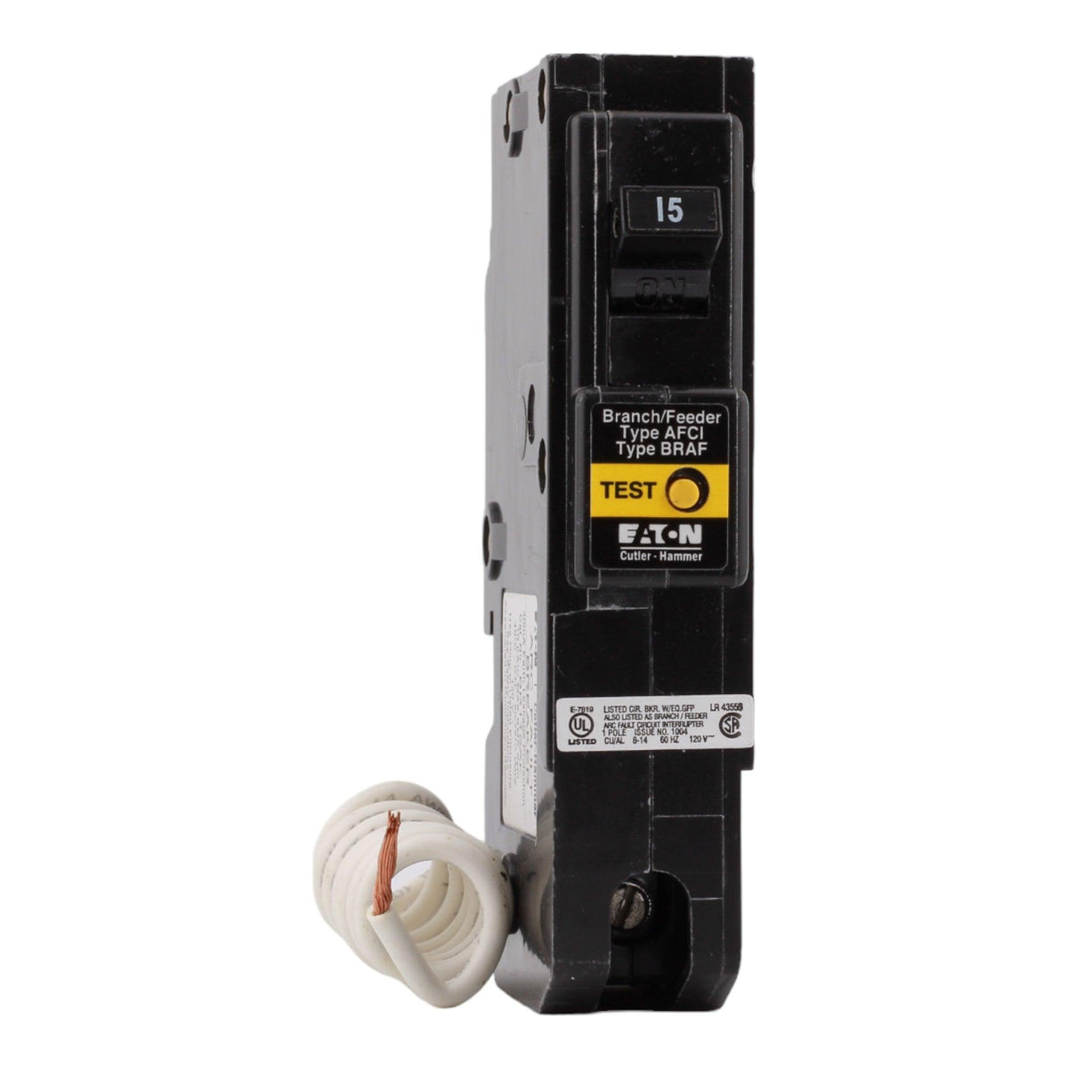 Eaton BR115AF Circuit Breaker 15A 120/240V 1-Pole Pigtail Neutral AFCI Type BR - Image 2