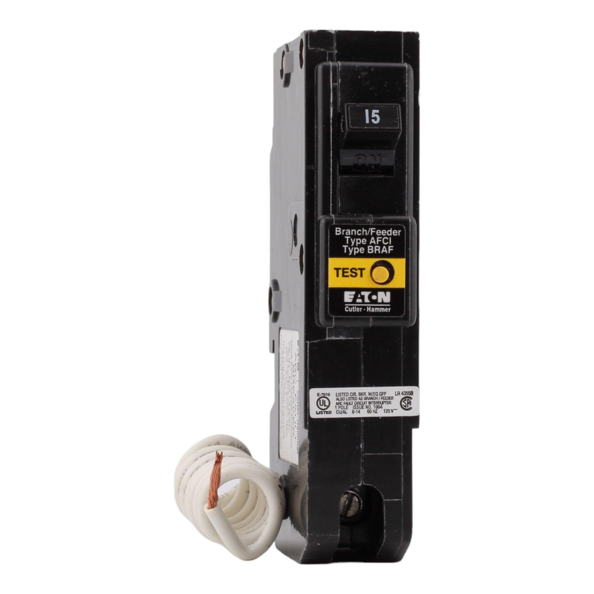 Eaton BR115AF Circuit Breaker 15A 120/240V 1-Pole Pigtail Neutral AFCI Type BR - Image 2