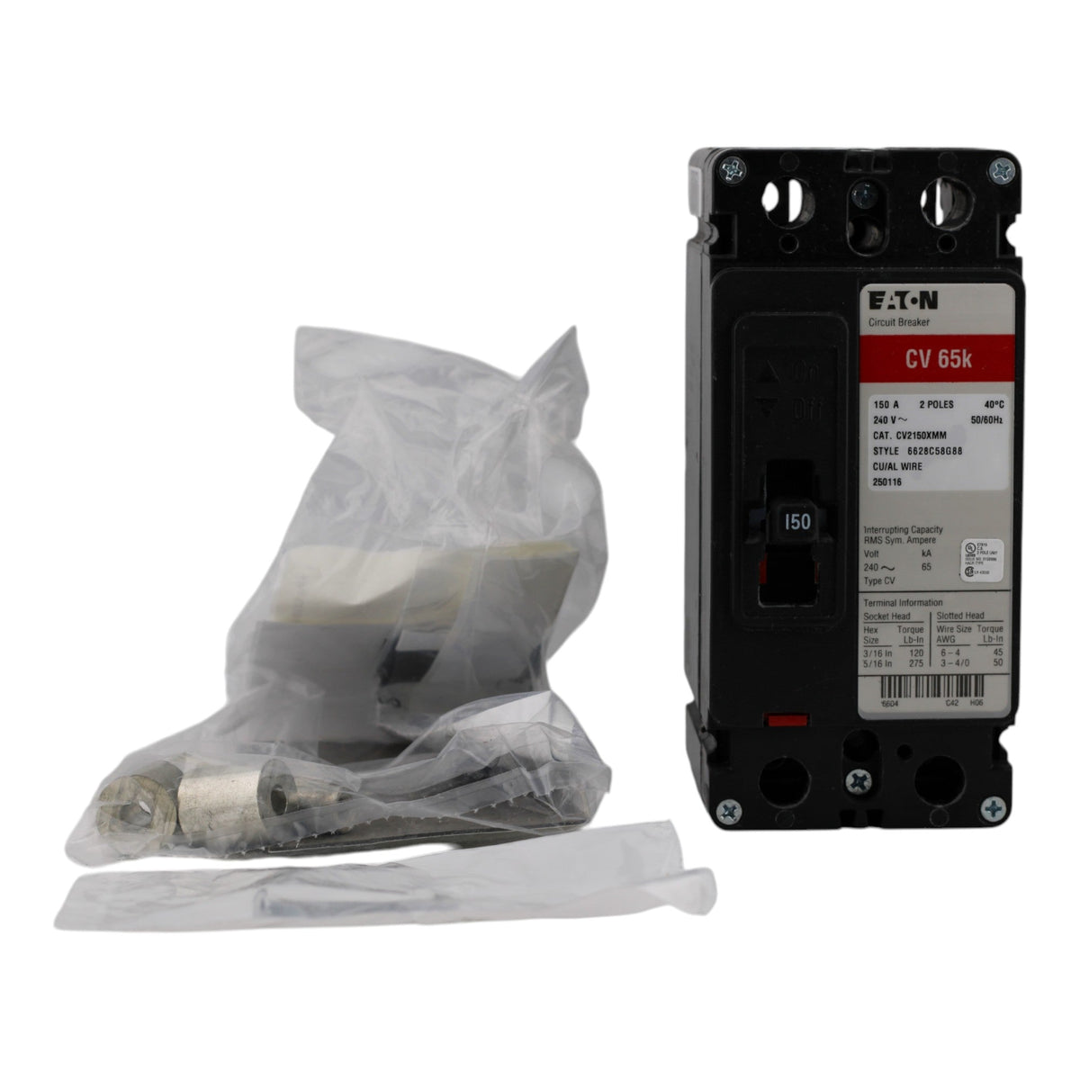 Eaton CV2150XMM 150A 2P 120/240V Main Circuit Breaker - Image 3