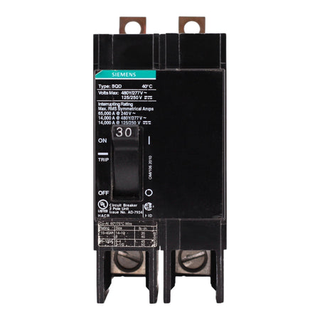 Siemens BQD, BQD230, 30A, 2P, 480V, Bolt-On, Circuit Breaker - Image 3