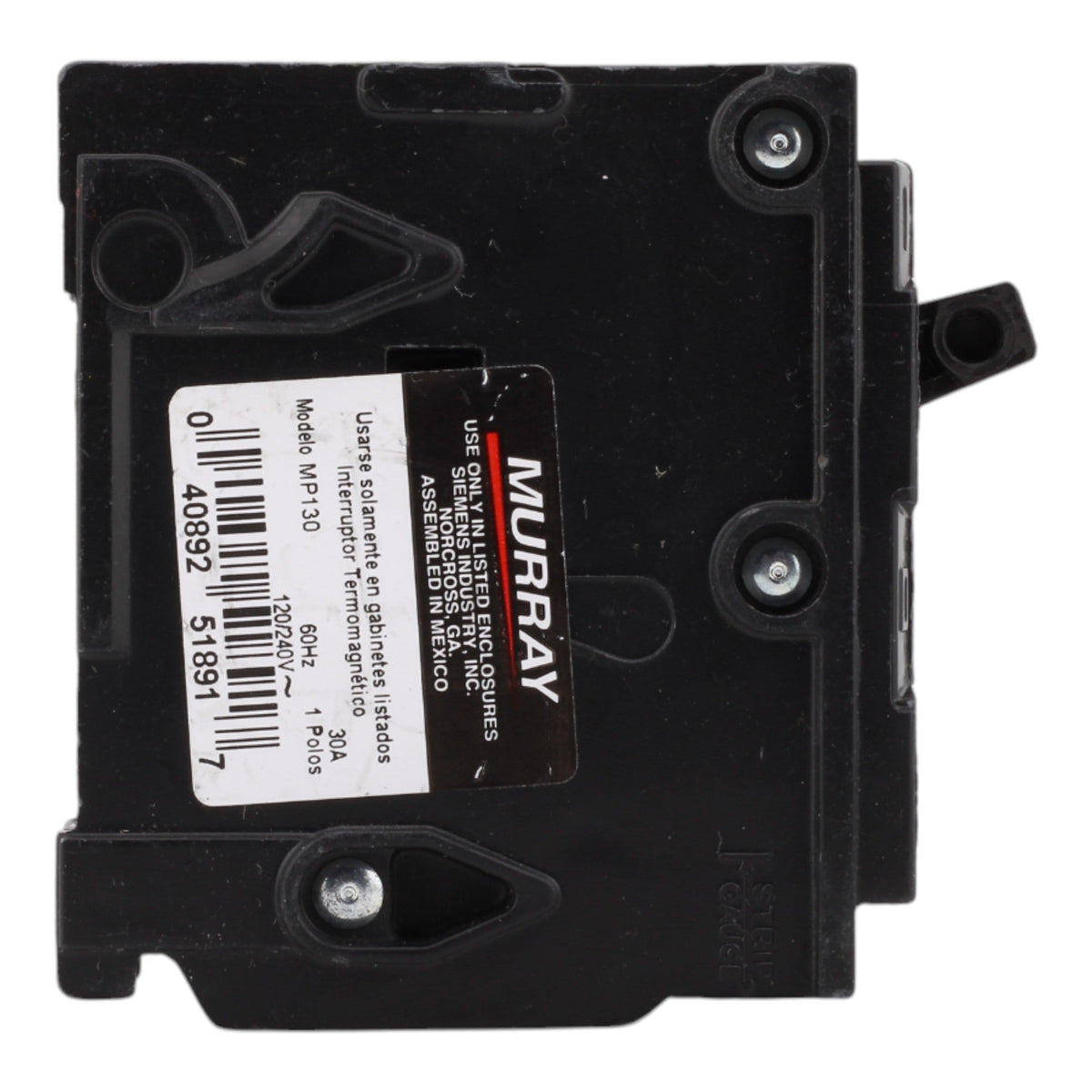 Murray MP130 30A 120V 1-Pole Miniature Thermal Magnetic Circuit Breaker, Compatible with Murray and Siemens Load Centers - Image 5