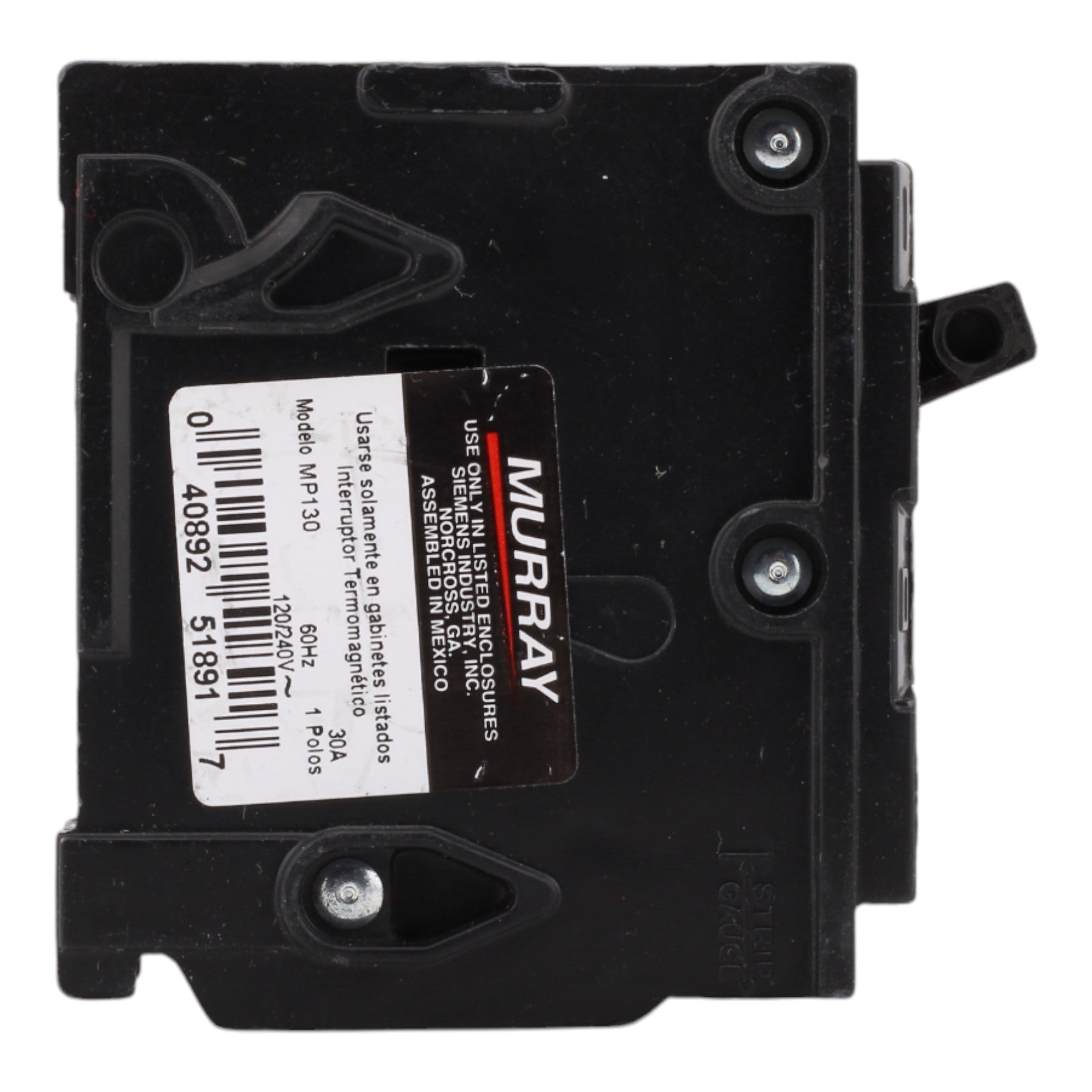 Murray MP130 30A 120V 1-Pole Miniature Thermal Magnetic Circuit Breaker, Compatible with Murray and Siemens Load Centers - Image 5