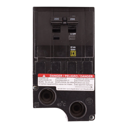 Square D QO QO2200VH 200A 2P 120/240V Standard Plug-In Circuit Breaker - Image 4
