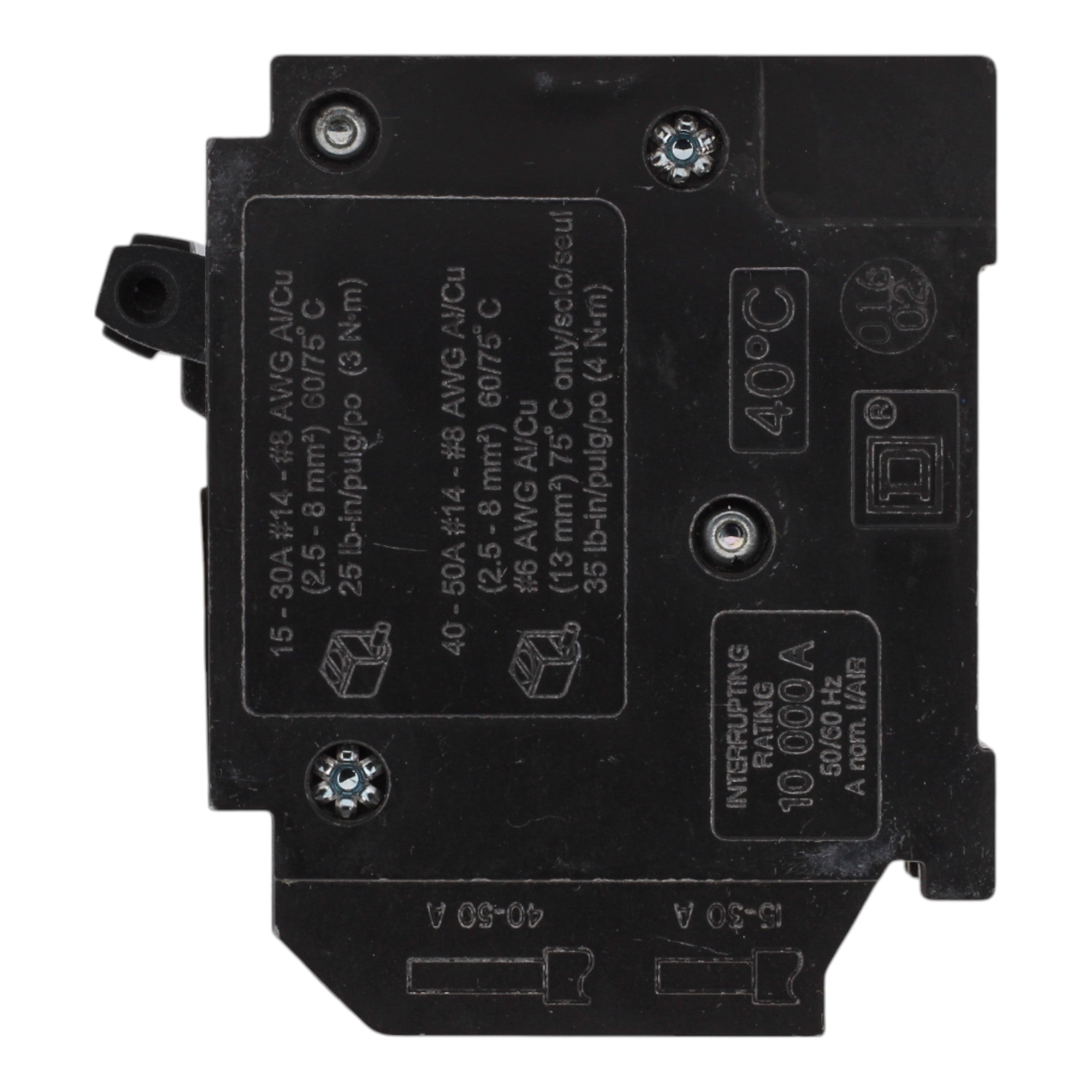 Square D HOMT1515240 15/15/40A 120/240V Quad Tandem Circuit Breaker, Plug-In, 10kA Interrupt, for Homeline Load Centers - Image 5