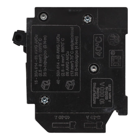 Square D HOMT1515240 15/15/40A 120/240V Quad Tandem Circuit Breaker, Plug-In, 10kA Interrupt, for Homeline Load Centers - Image 5