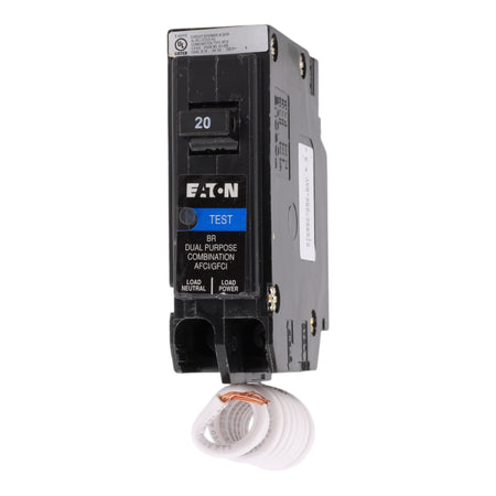 Eaton BR BRHAFGF120 20A 1P 120V AFCI/GFCI Pigtail Neutral Circuit Breaker - Image 3