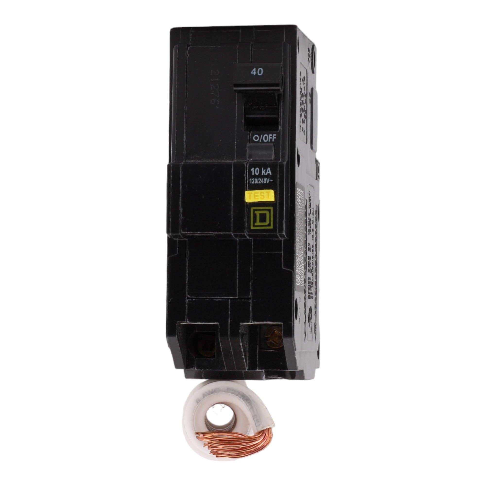 Square D QO240GFI 40 Amp Double Pole 240V Pigtail-Neutral GFCI Ground Fault Circuit Breaker UL - Image 2