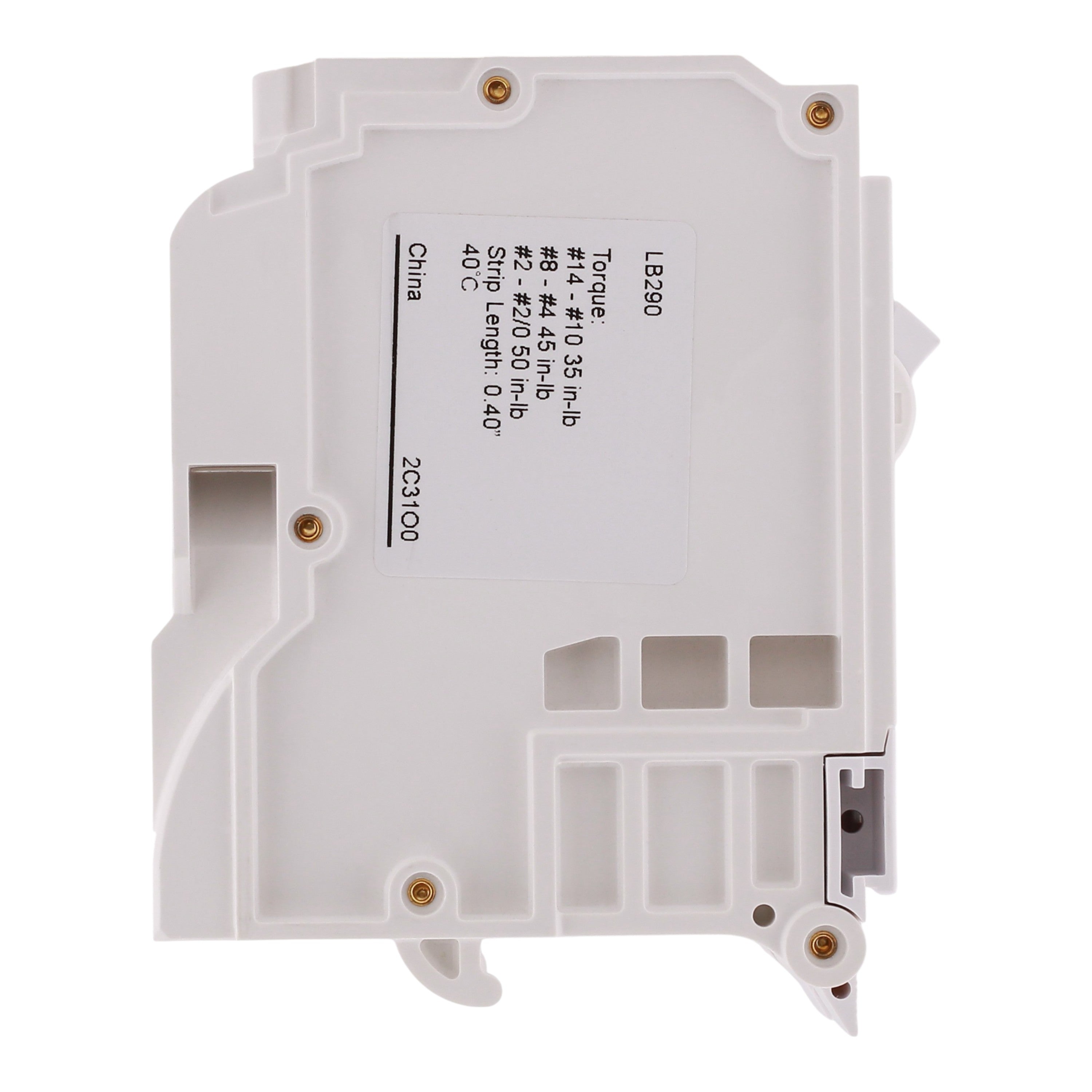 Leviton LB290 90A 2P 120/240V Standard Hydraulic Magnetic Circuit Breaker - Image 5