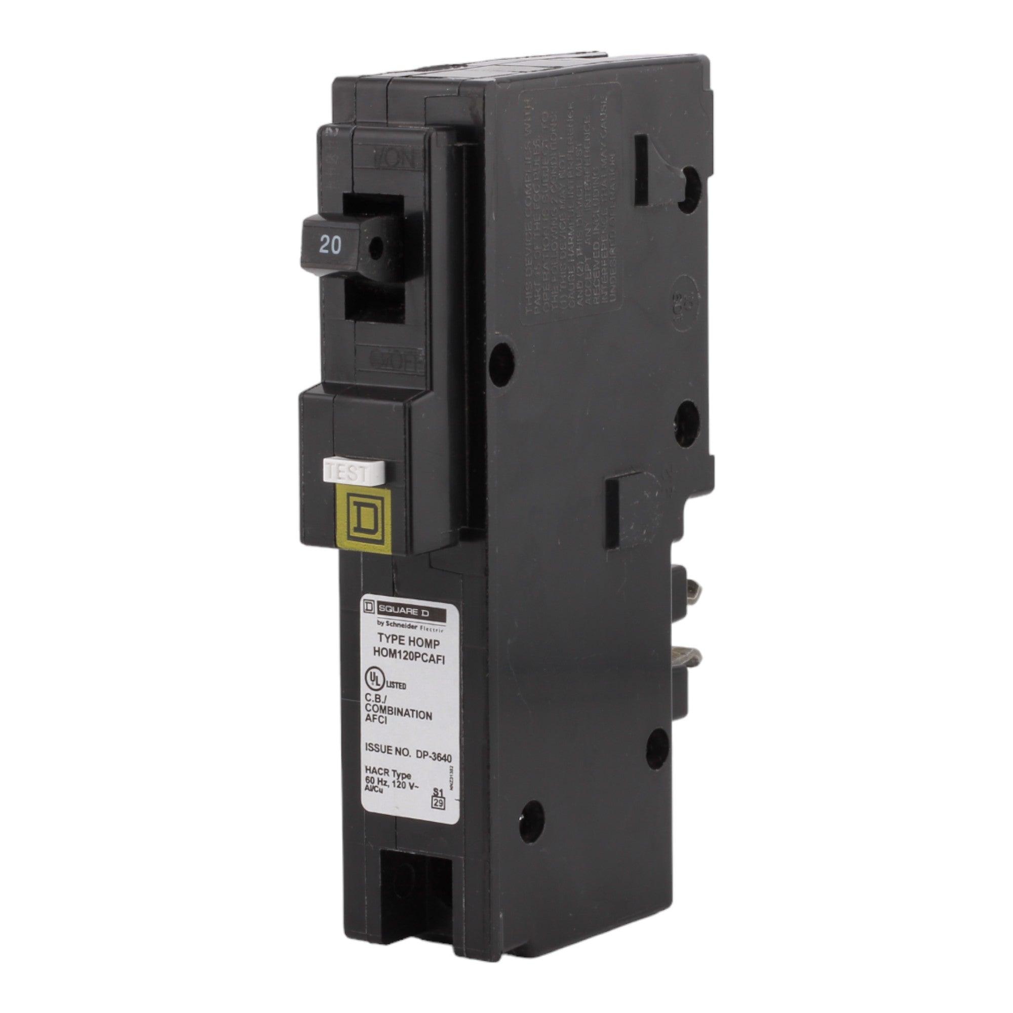 Square D Homeline HOM120PCAFI 20A 1P 120V AFCI Plug on Neutral Circuit Breaker - Image 2