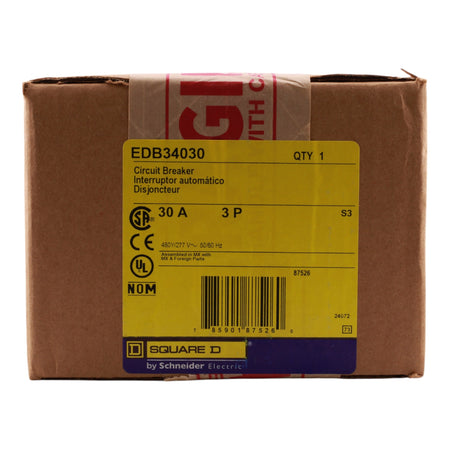 Square D EDB34030 30A 3P 480V Circuit Breaker E-Frame - Image 4