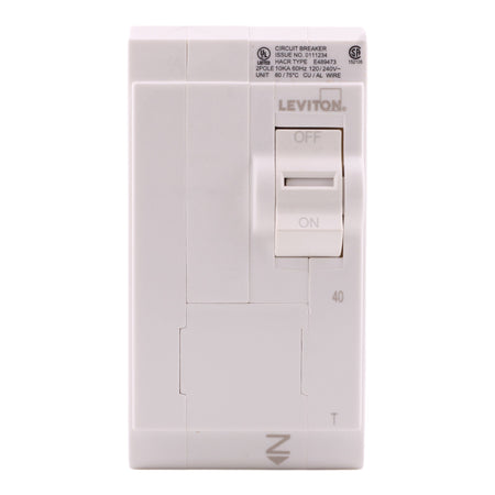 Leviton LB240-T 40A 2P 120/240V Standard Plug-On Neutral Circuit Breaker - Image 2