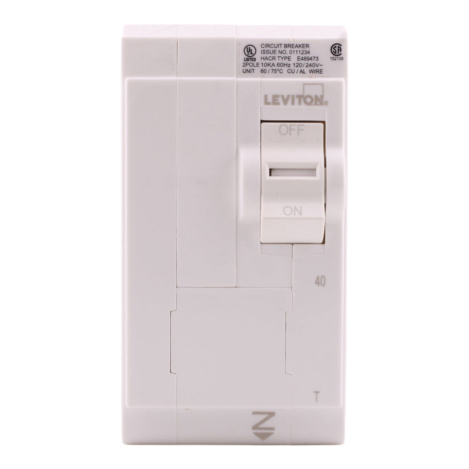 Leviton LB240-T 40A 2P 120/240V Standard Plug-On Neutral Circuit Breaker - Image 2