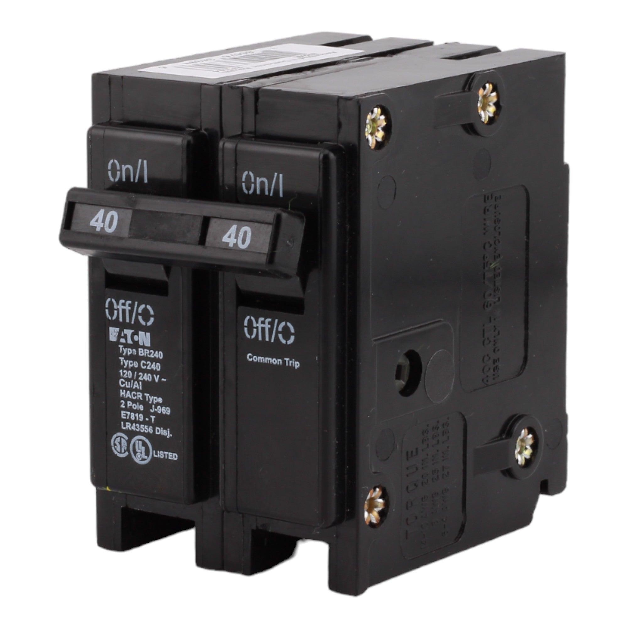 Eaton BR240 Circuit Breaker 40A 120/240V 2-Pole Plug-In Thermal Magnetic Type BR - Image 3