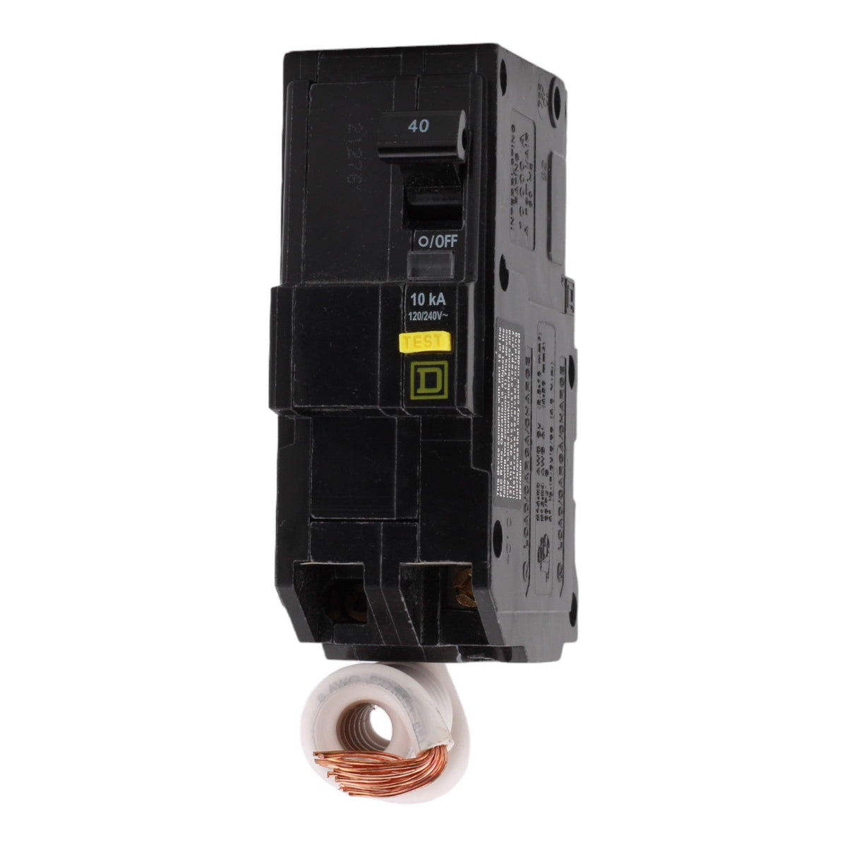 Square D QO240GFI 40 Amp Double Pole 240V Pigtail-Neutral GFCI Ground Fault Circuit Breaker UL - Image 3