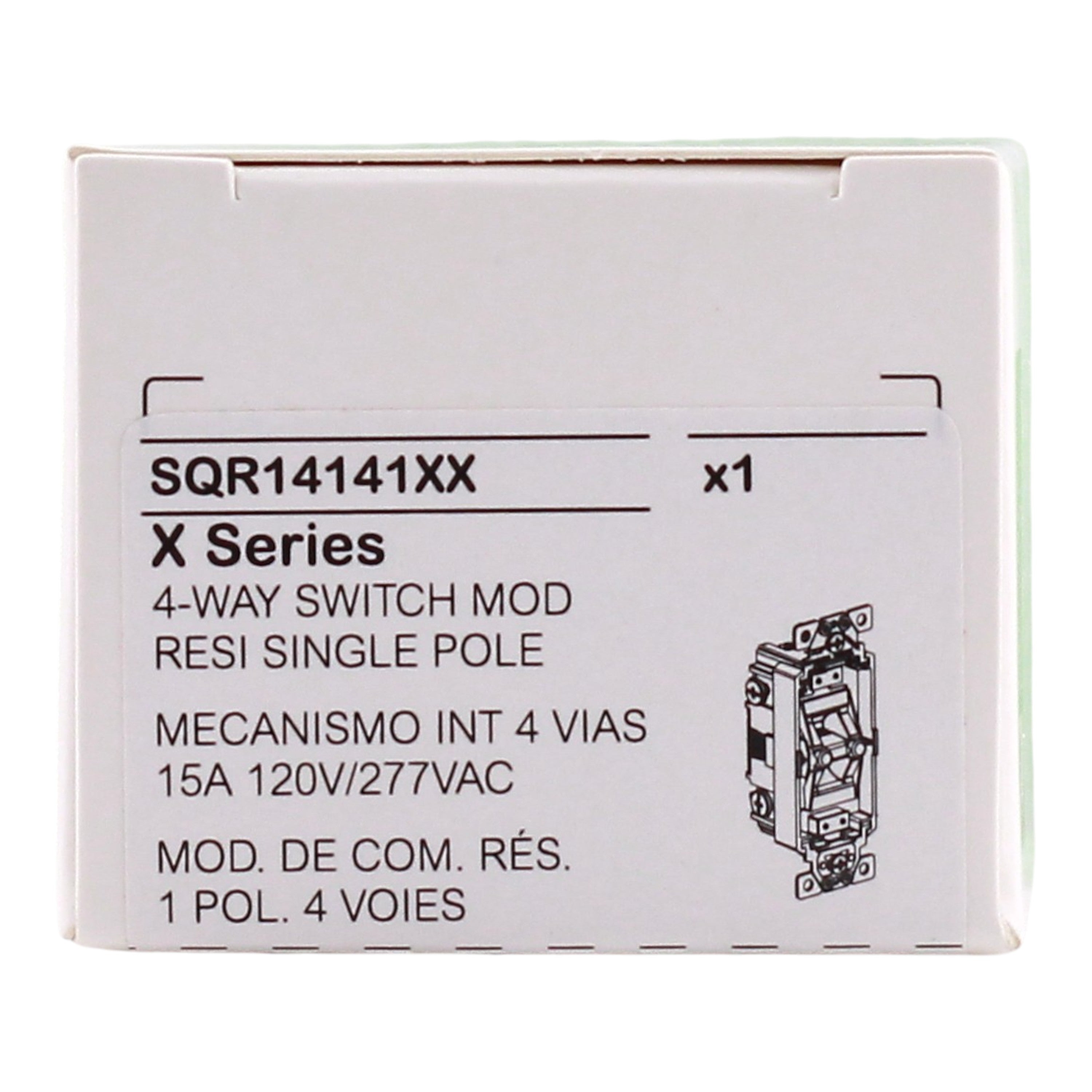 Square D X Series, SQR14141XX, 15A, 120/277V, Single Pole, 4-Way, Switch Module - Image 4