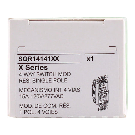 Square D X Series, SQR14141XX, 15A, 120/277V, Single Pole, 4-Way, Switch Module - Image 4