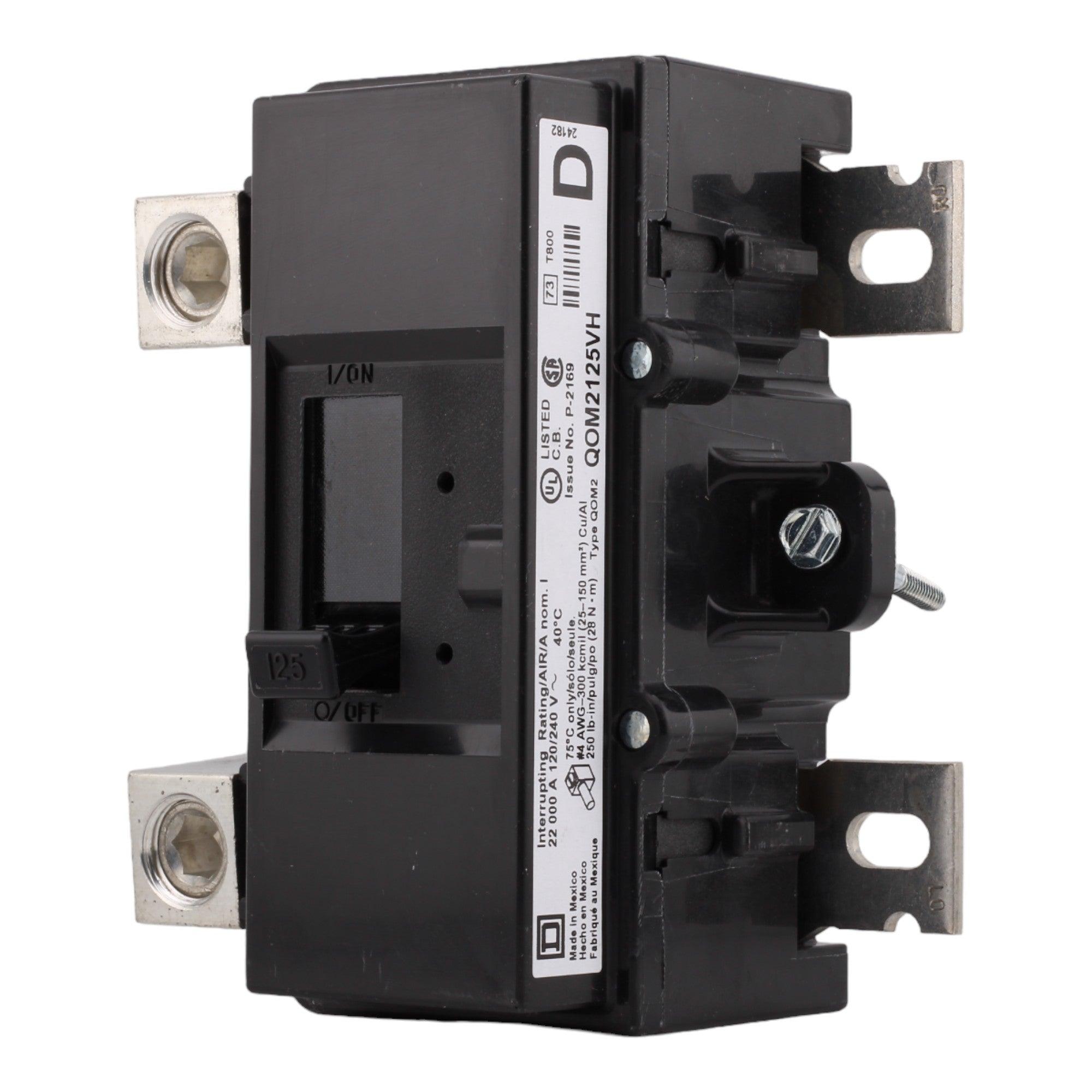 Square D QOM2125VH 125 Amp Double Pole Main Circuit Breaker, 120/240V, Bolt-On, UL Listed - Image 3
