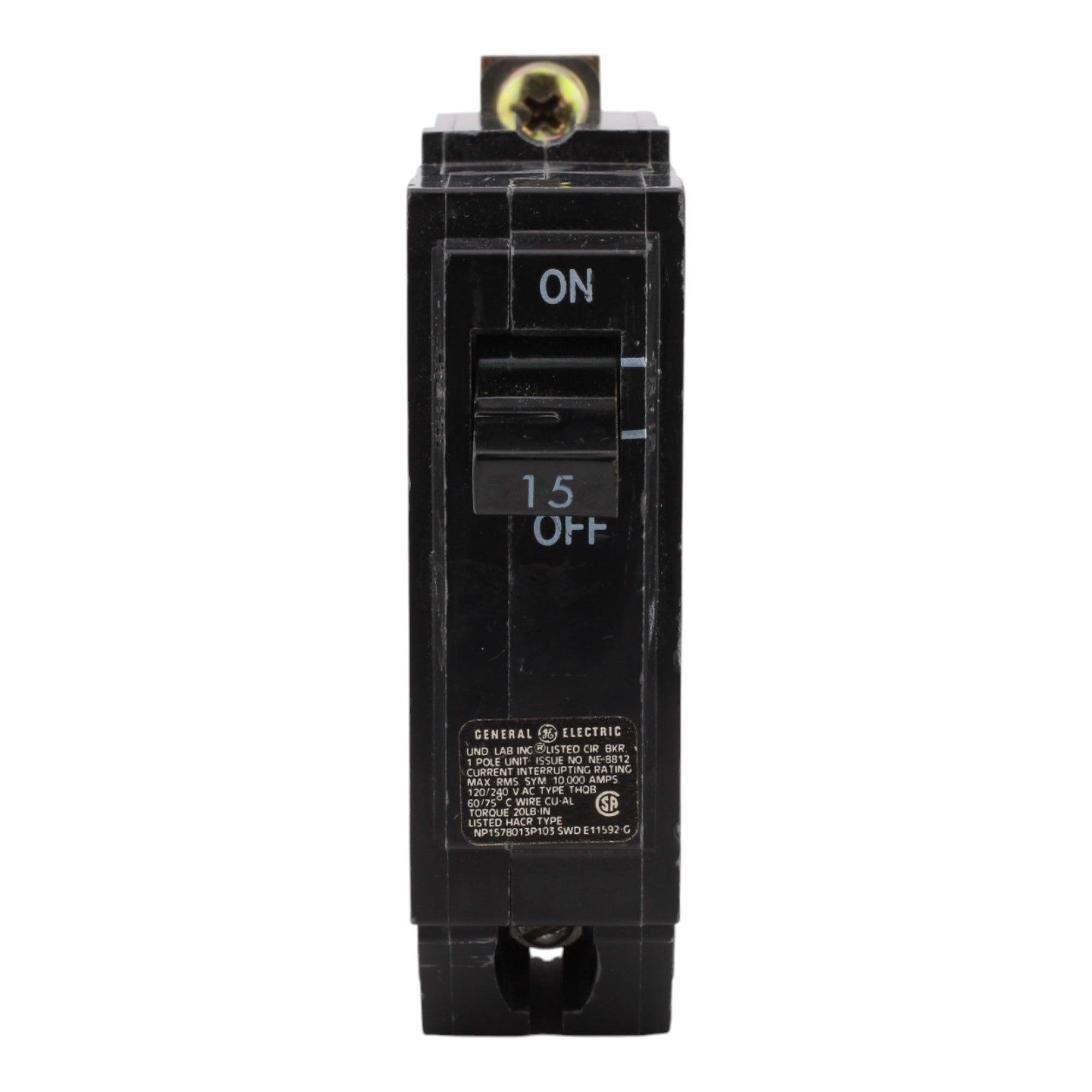 GE THQB1115 15A 1P 120/240V Q-Line Bolt-On Circuit Breaker - Image 4