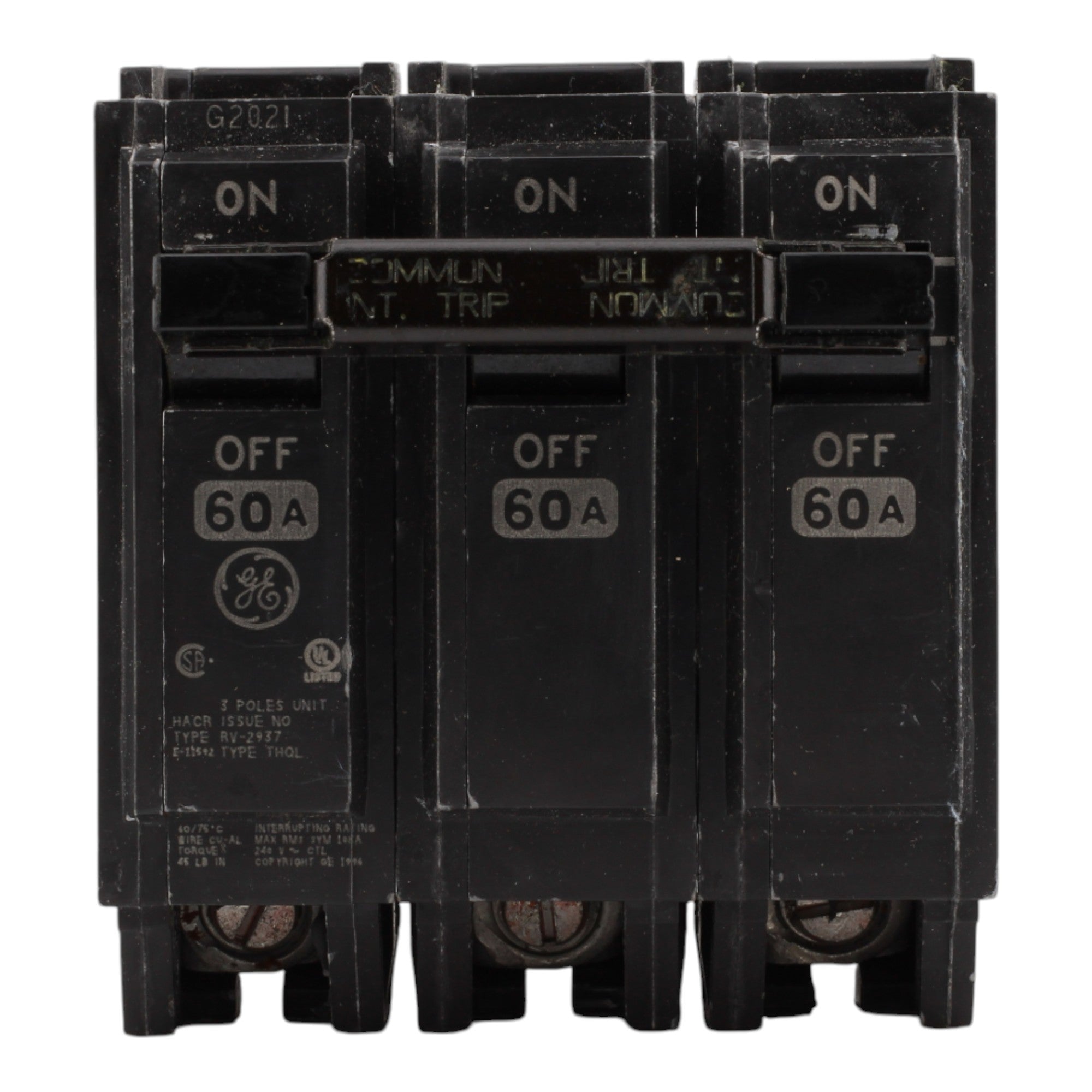 GE THQL32060 60A 3P 240V 10kA Circuit Breaker - Image 2