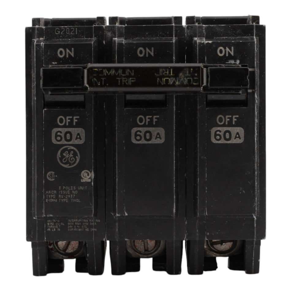 GE THQL32060 60A 3P 240V 10kA Circuit Breaker - Image 2