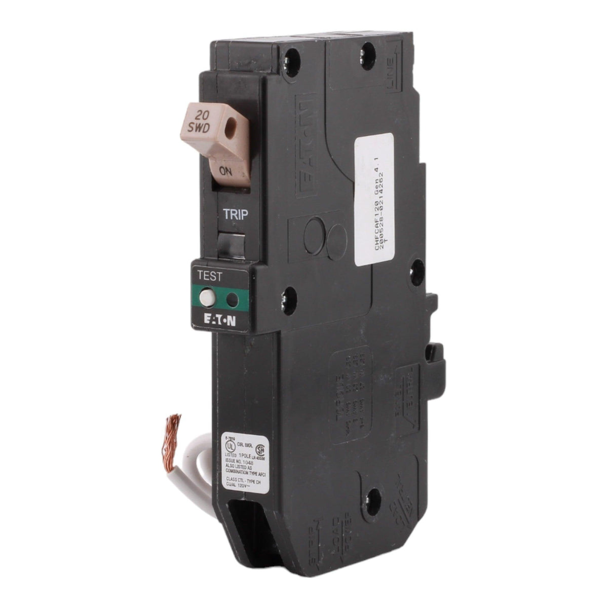 Eaton CHFCAF120 20 Amp Single Pole 120V Pigtail-Neutral AFCI Arc Fault Circuit Breaker UL - Image 2