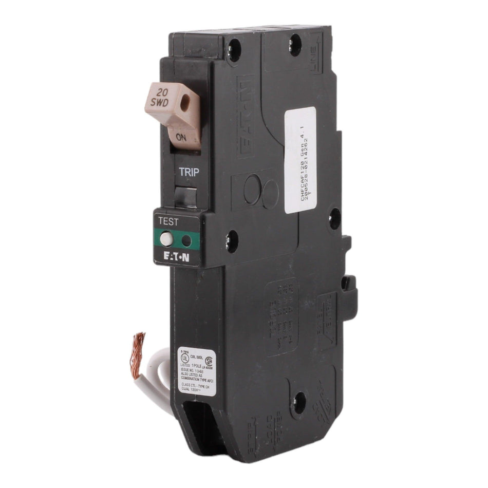 Eaton CHFCAF120 20 Amp Single Pole 120V Pigtail-Neutral AFCI Arc Fault Circuit Breaker UL - Image 2