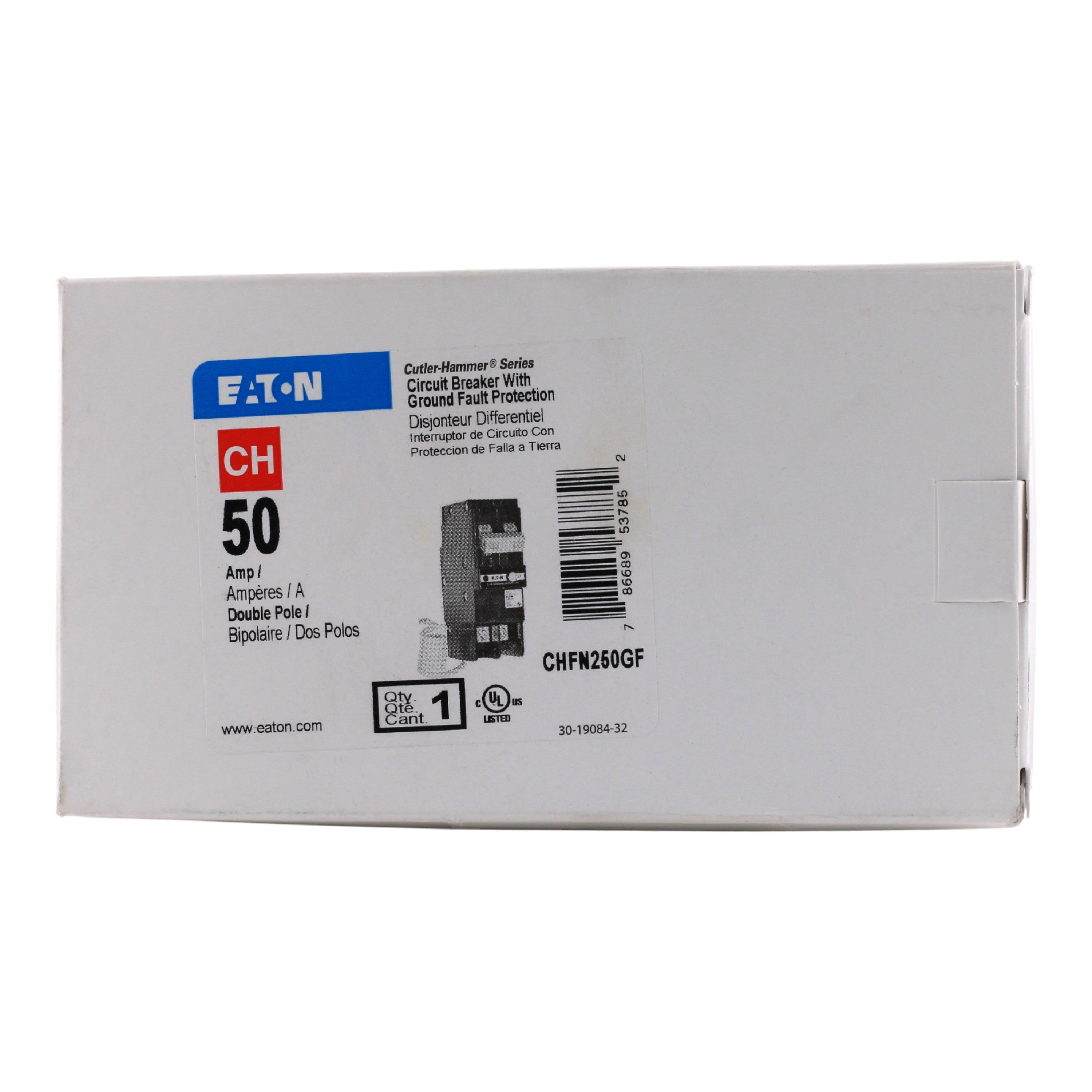 Eaton CH CHFN250GF 50A 2P 120/240V GFCI Pigtail Neutral Circuit Breaker - Image 3