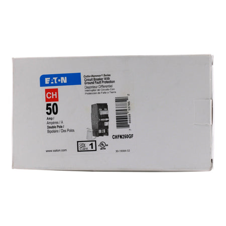 Eaton CH CHFN250GF 50A 2P 120/240V GFCI Pigtail Neutral Circuit Breaker - Image 3