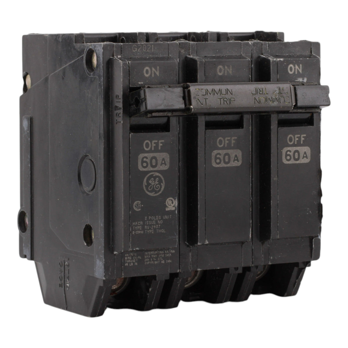 GE THQL32060 60A 3P 240V 10kA Circuit Breaker