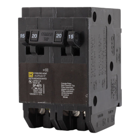 Square D HOMT1515220, 15A/20A, 120/240V, Quad Tandem Circuit Breaker, Plug-In, for Homeline Load Centers - Image 2