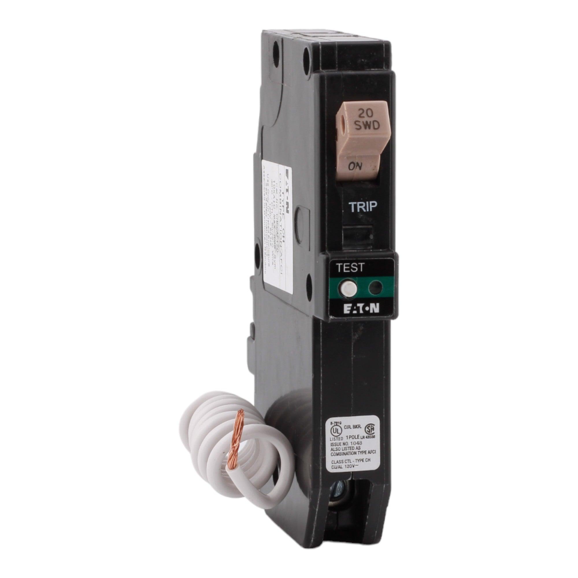 Eaton CHFCAF120 20 Amp Single Pole 120V Pigtail-Neutral AFCI Arc Fault Circuit Breaker UL - Image 3