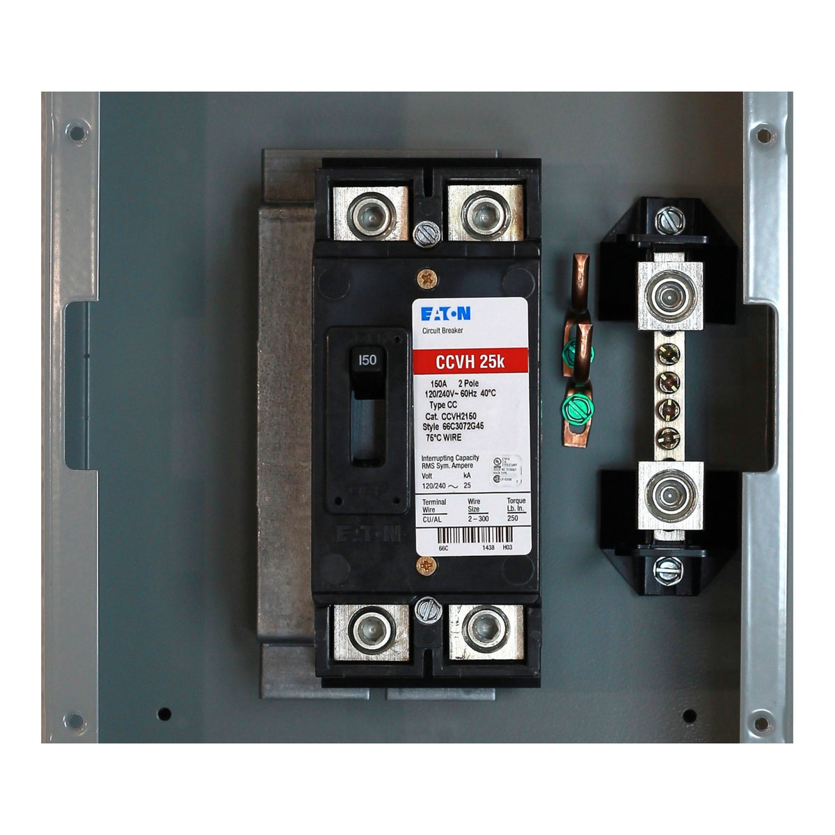 Eaton ECCVH150R 150A 2P 240V 25kAIC NEMA 3R Enclosed Circuit Breaker - Image 6