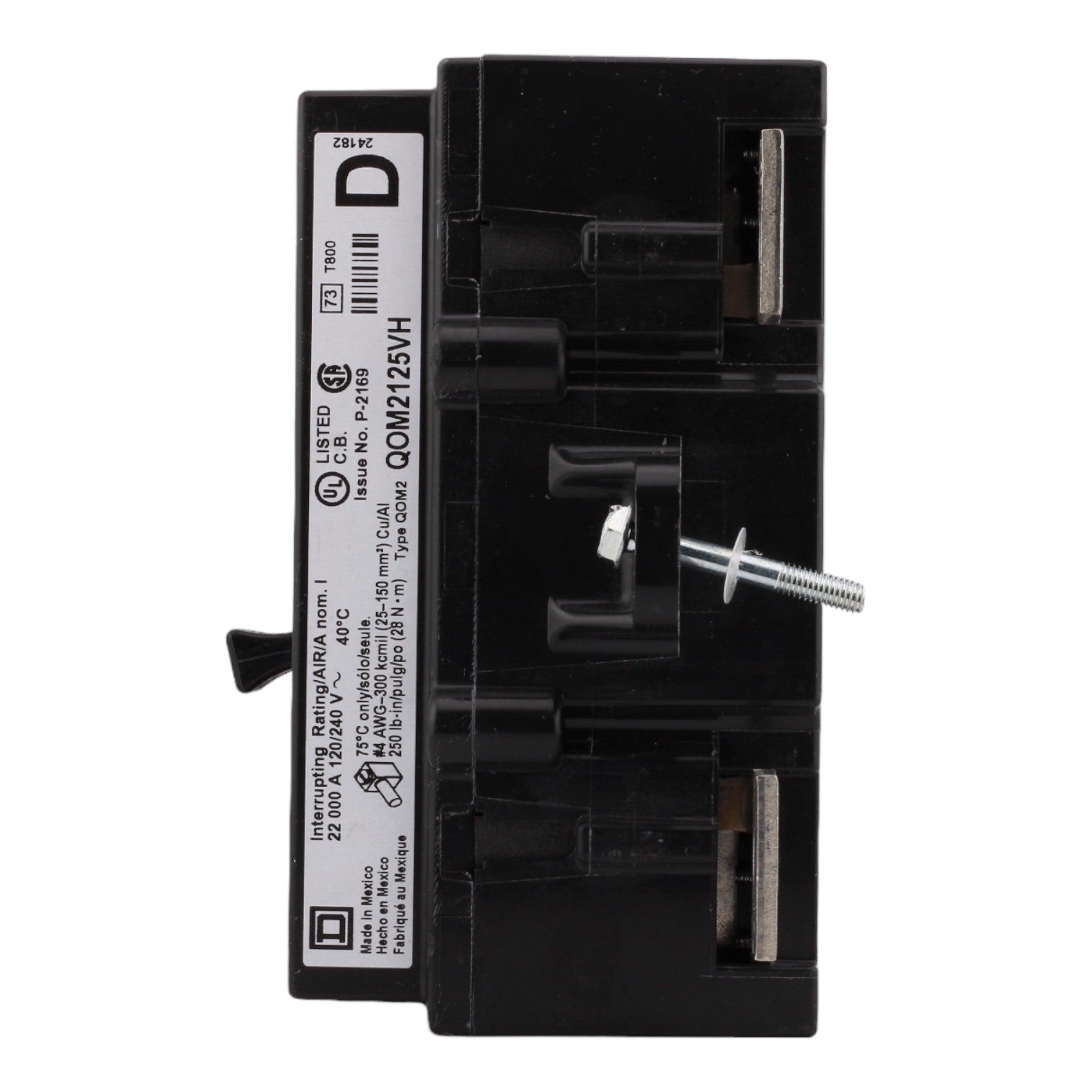 Square D QOM2125VH 125 Amp Double Pole Main Circuit Breaker, 120/240V, Bolt-On, UL Listed - Image 5