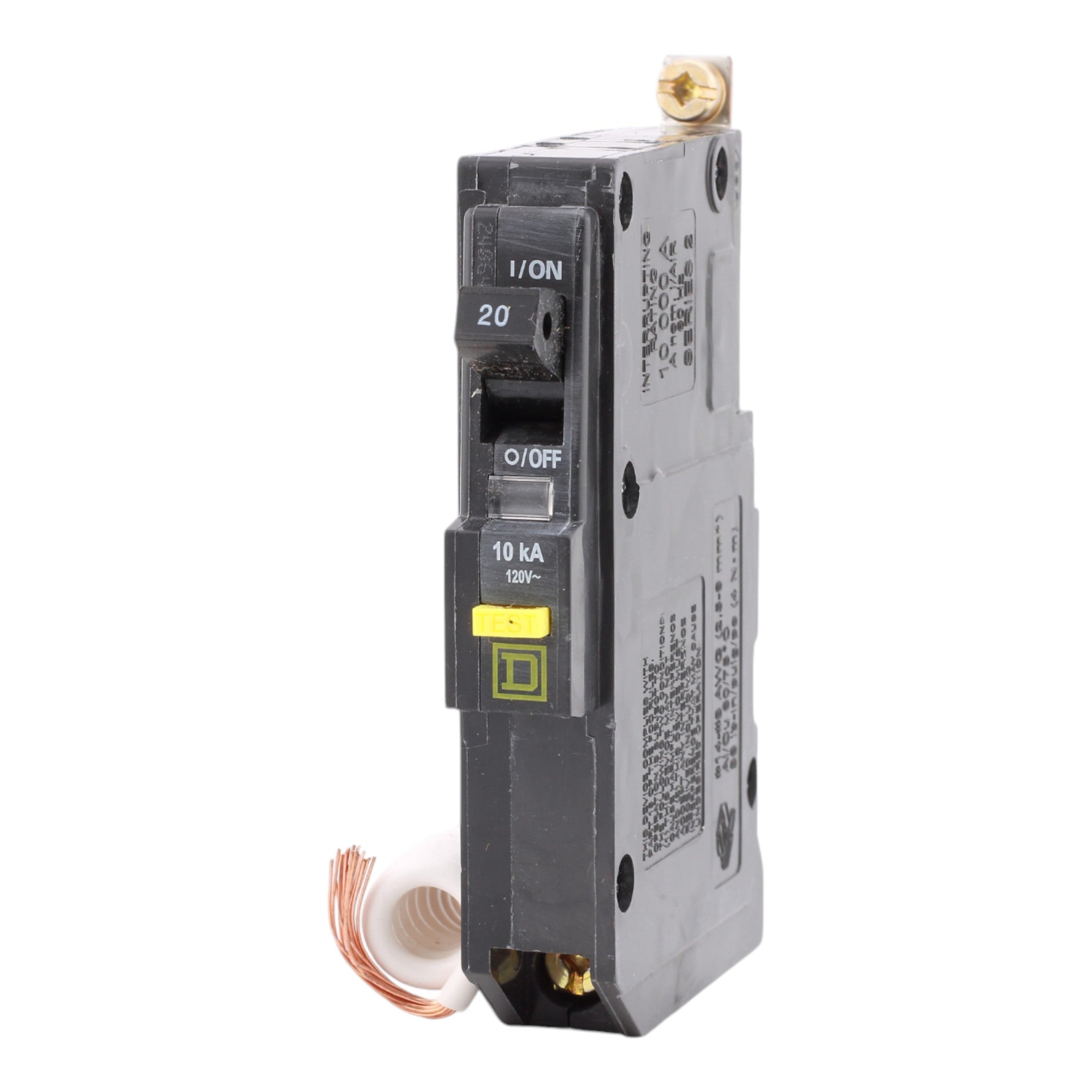 Square D QOB120GFI 20 Amp Single Pole 120V Bolt-On GFCI Ground Fault Circuit Breaker UL - Image 3
