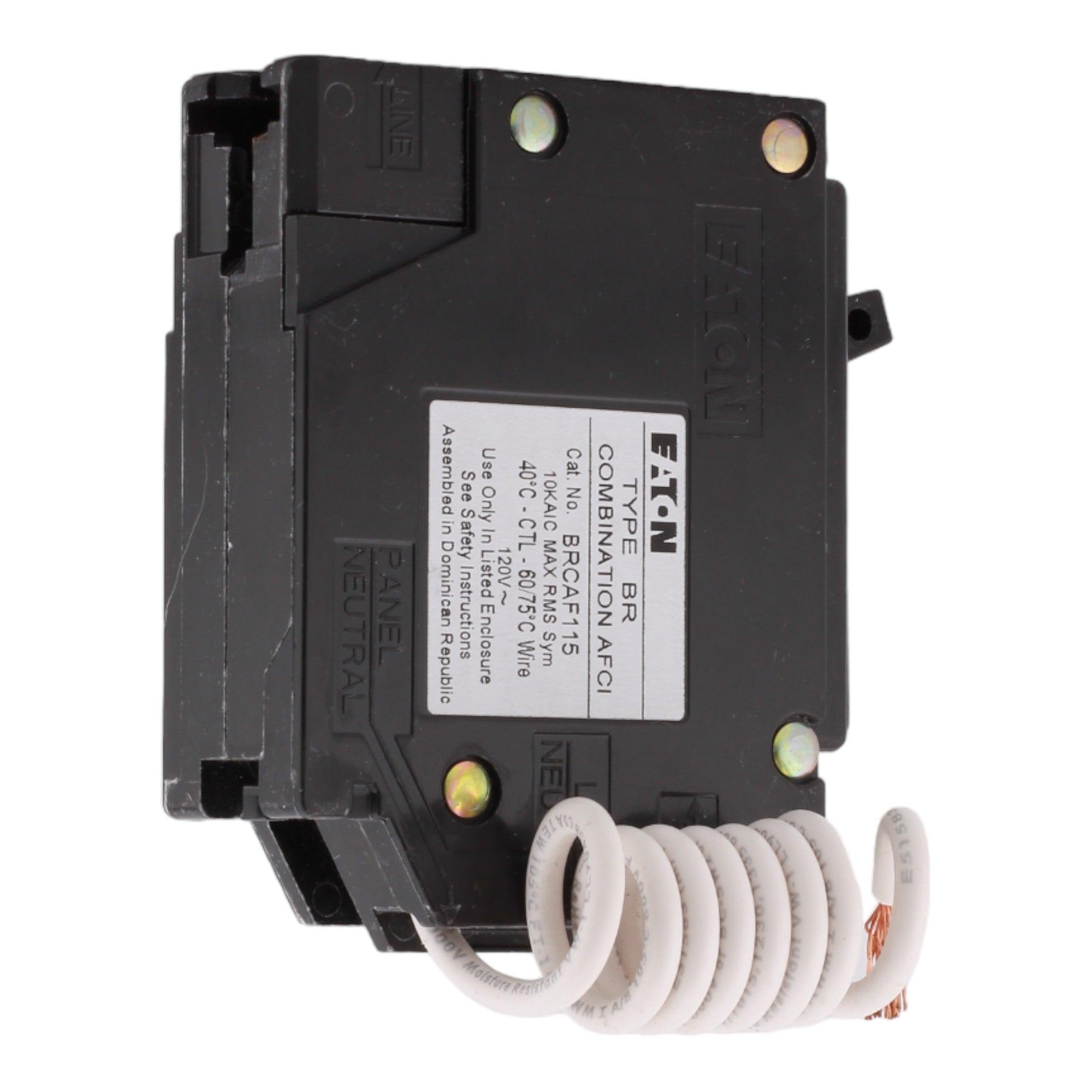 Eaton BRCAF115 15 Amp Single Pole 120V Pigtail-Neutral AFCI Arc Fault Circuit Breaker UL - Image 4