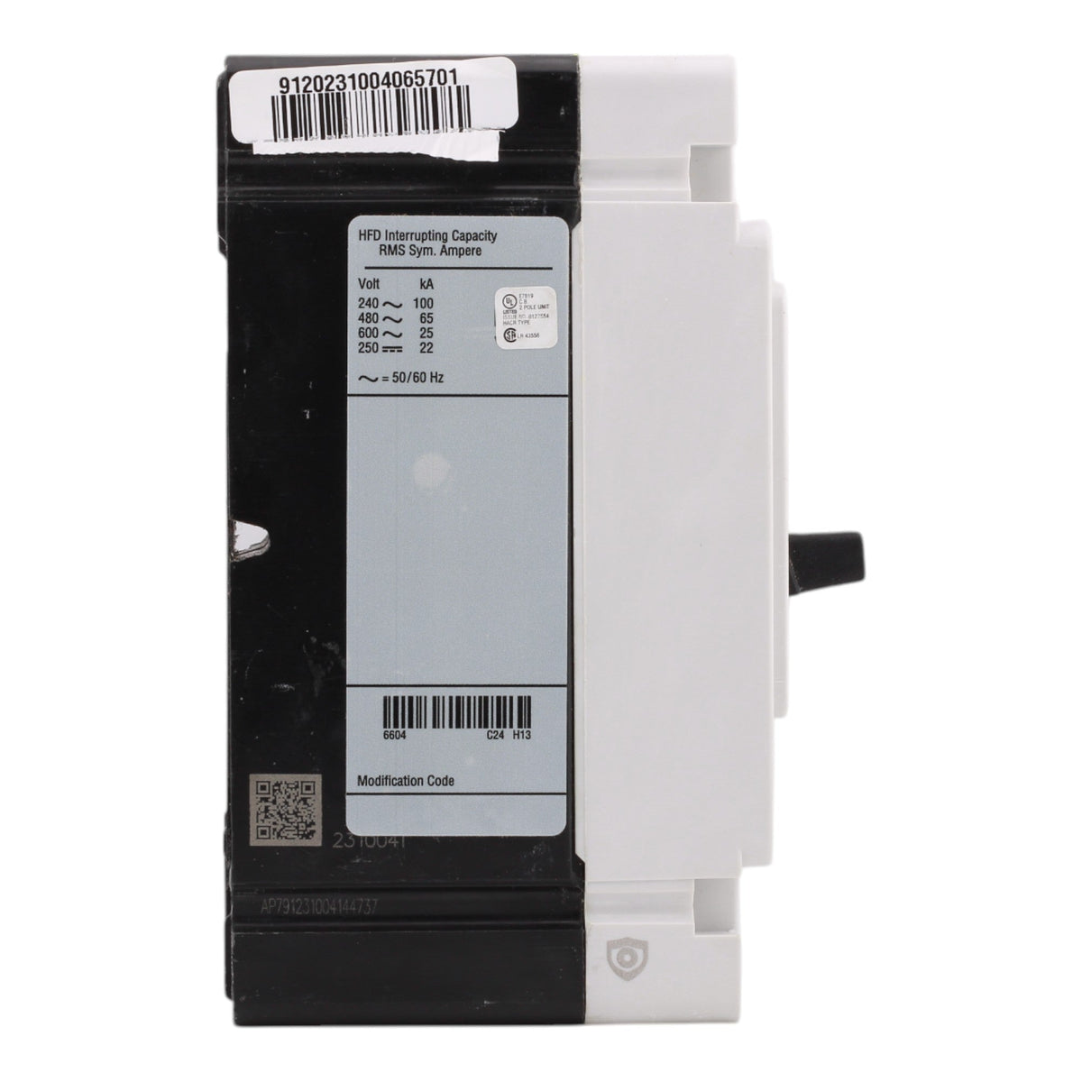 Eaton HFD2030 Molded Case Circuit Breaker, 30A, 600V AC, 250V DC, 2-Pole, 65 kAIC, F-Frame - Image 5
