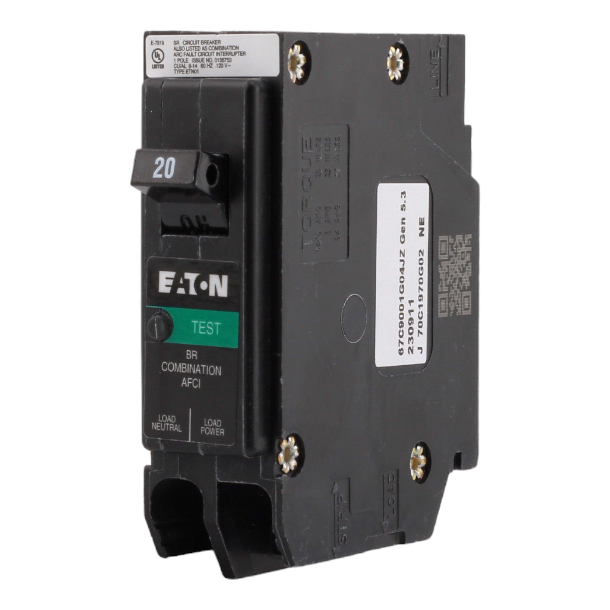 Eaton BR BRP120AF 20A 1P 120V AFCI Plug on Neutral Circuit Breaker - Image 2