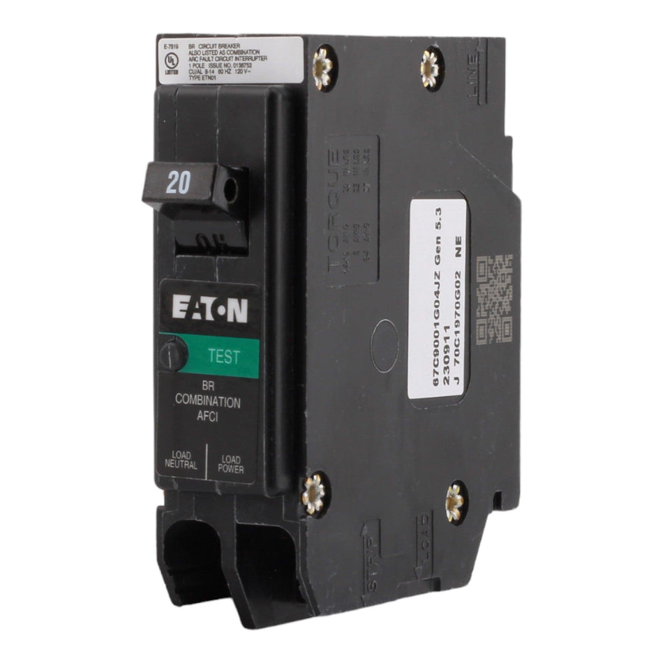 Eaton BR BRP120AF 20A 1P 120V AFCI Plug on Neutral Circuit Breaker - Image 2