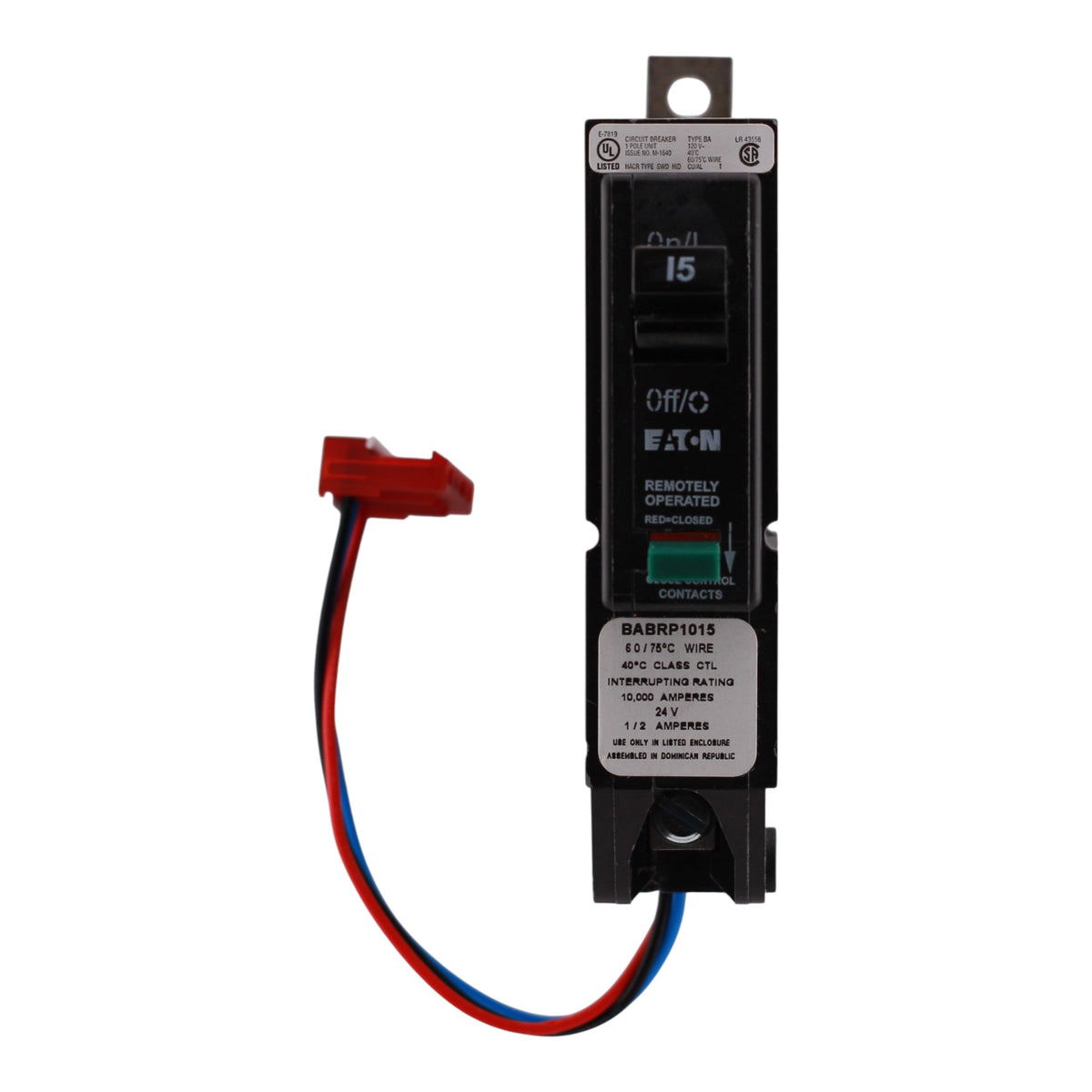 Eaton BAB, BABRP1015, 15A, 1P, 120V, Remotely Operated, Bolt-On, Circuit Breaker - Image 4