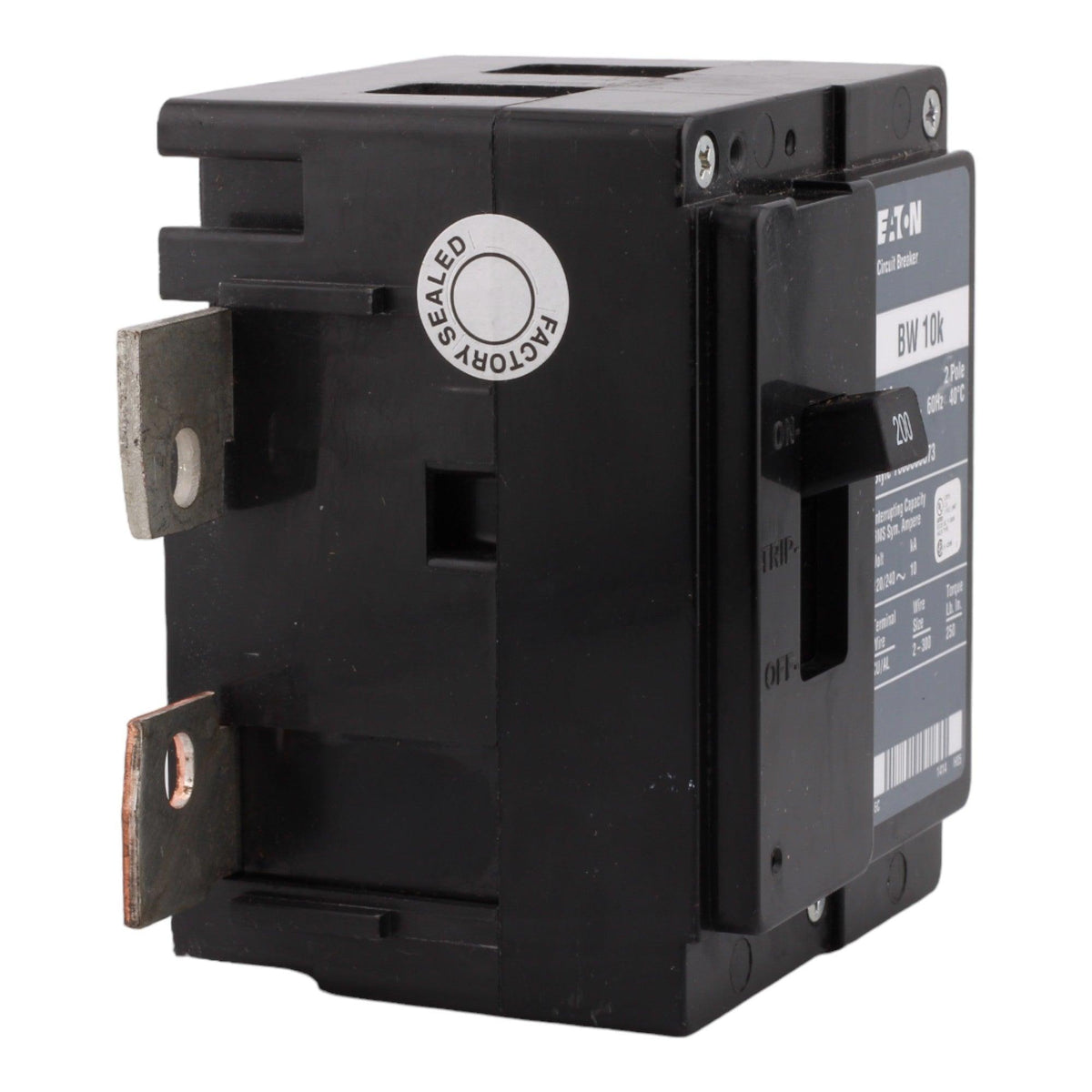 Eaton BW2200 200 Amp Double Pole Main Bolt-On Circuit Breaker - 120/240V, UL Listed - Image 5