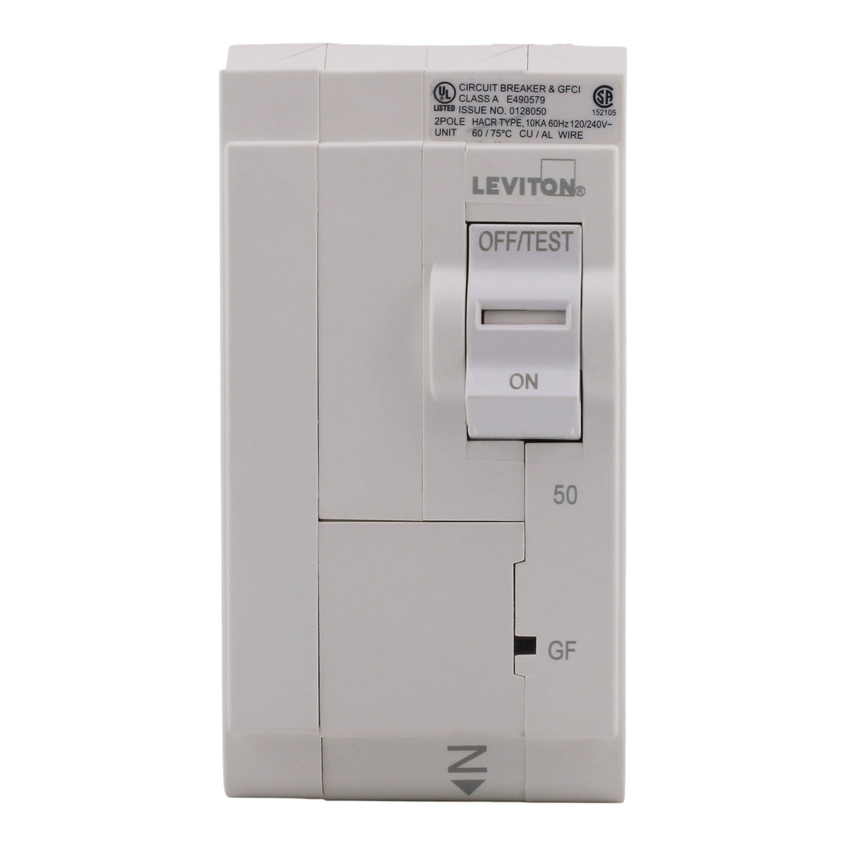 Leviton LB250-G 50A 2P 120/240V GFCI Plug-On Neutral Circuit Breaker - Image 4