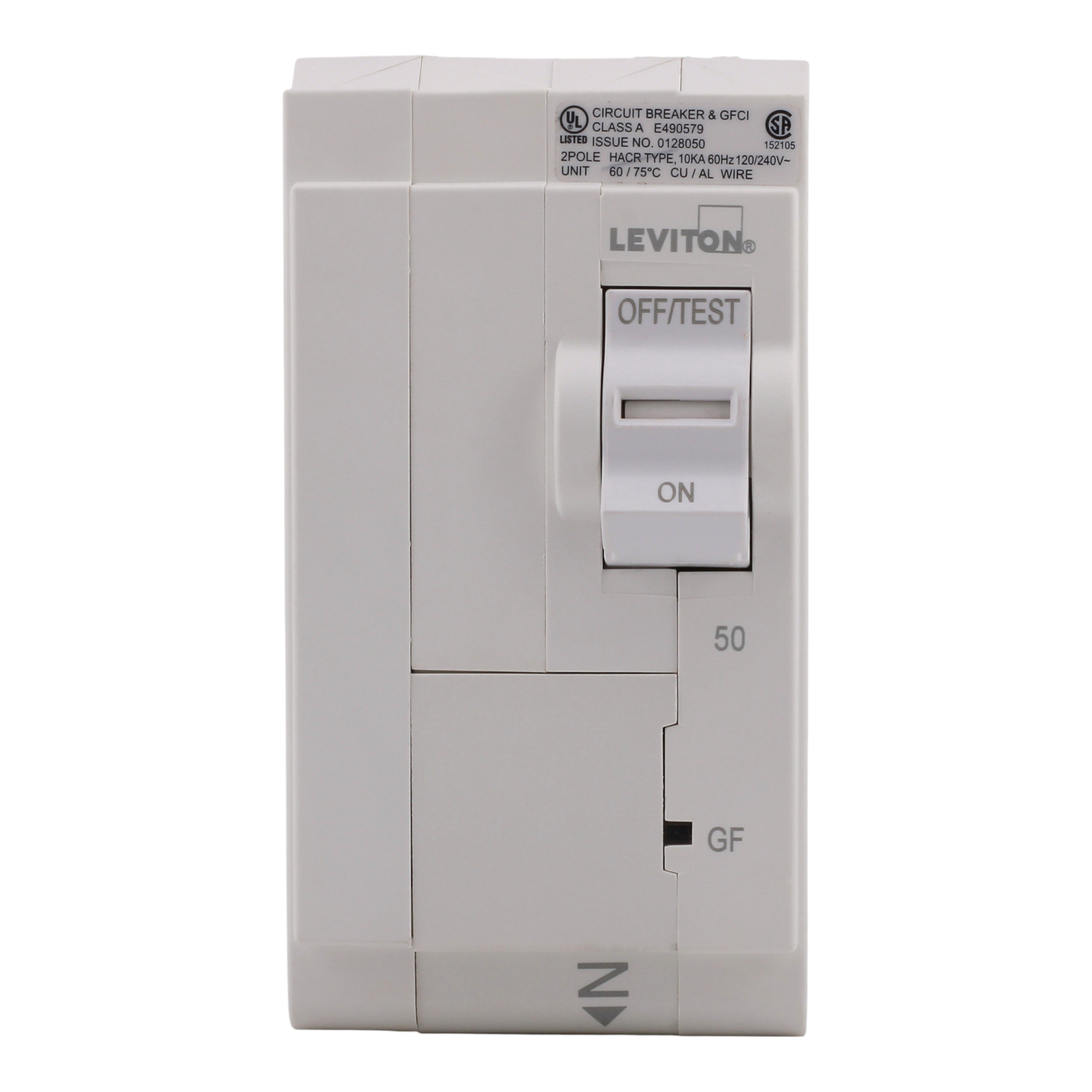 Leviton LB250-G 50A 2P 120/240V GFCI Plug-On Neutral Circuit Breaker - Image 4