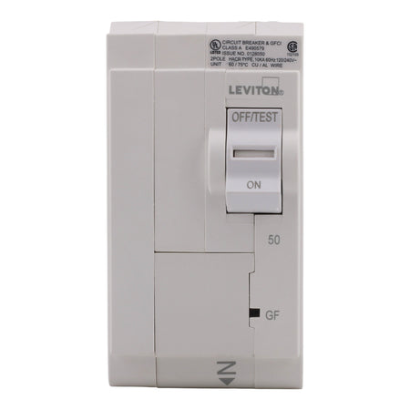 Leviton LB250-G 50A 2P 120/240V GFCI Plug-On Neutral Circuit Breaker - Image 4
