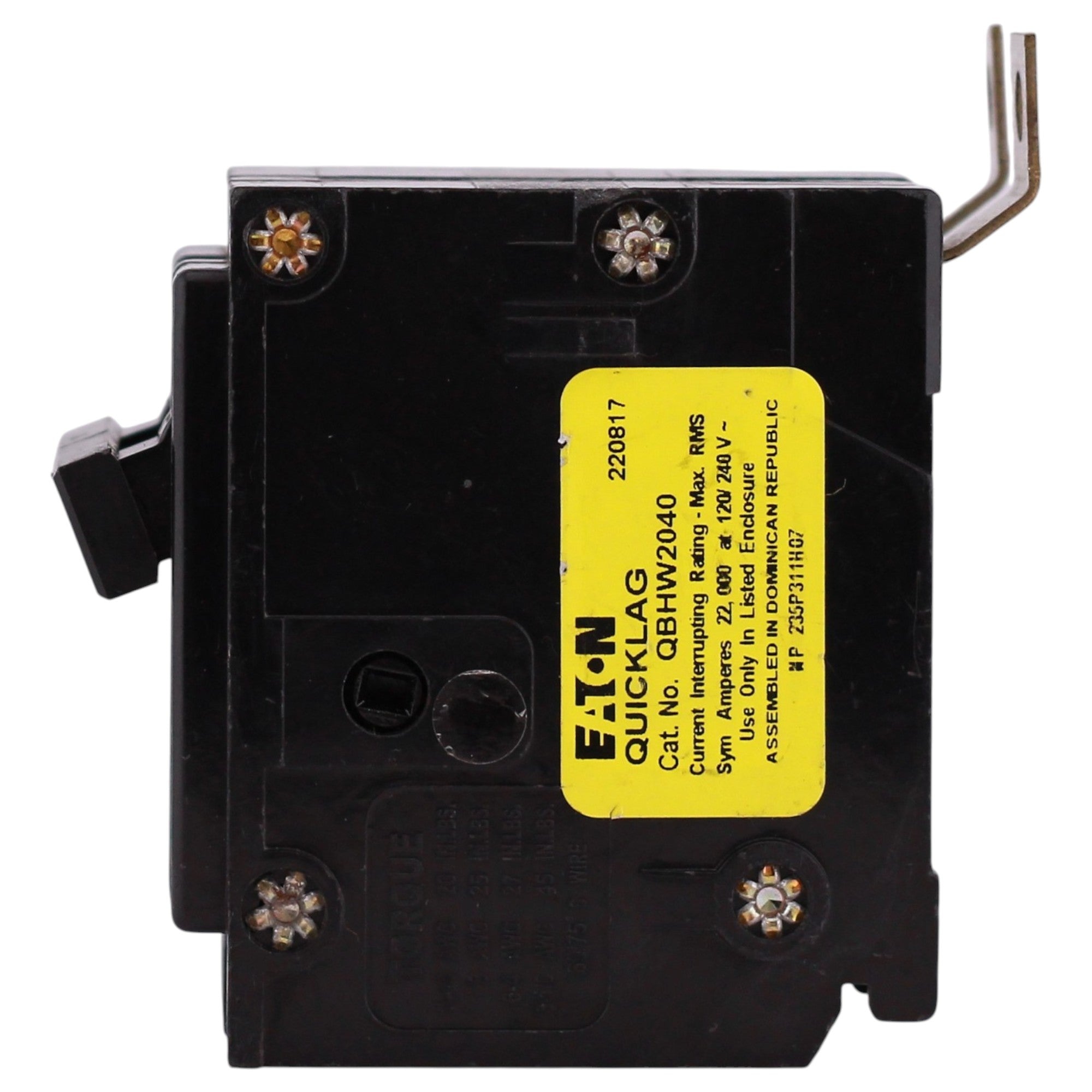 Eaton QBHW, QBHW2040, 40A, 2P, 120/240V, Quicklag, Thermal Magnetic, Bolt-On, Circuit Breaker - Image 4
